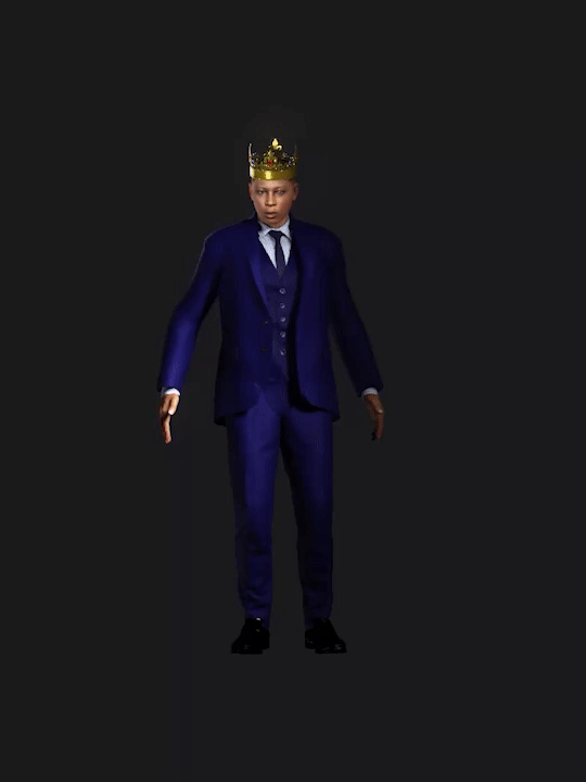 2 button 3 piece suit Blue 1