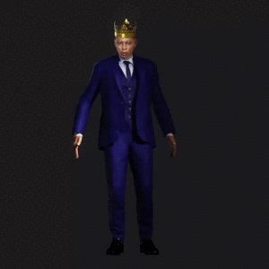 2 Button 3 Piece King Suit blue