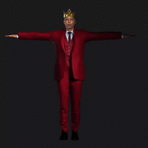 2 Button 3 Piece King Suit Red