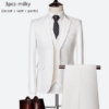 2 Button 3 Piece King Suit - White, Eur 4XL