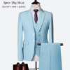 2 Button 3 Piece King Suit Green - Baby Blue, Eur S