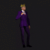 6 Button 2 Piece King Suit Purple