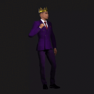 6 Button 2 Piece King Suit Purple